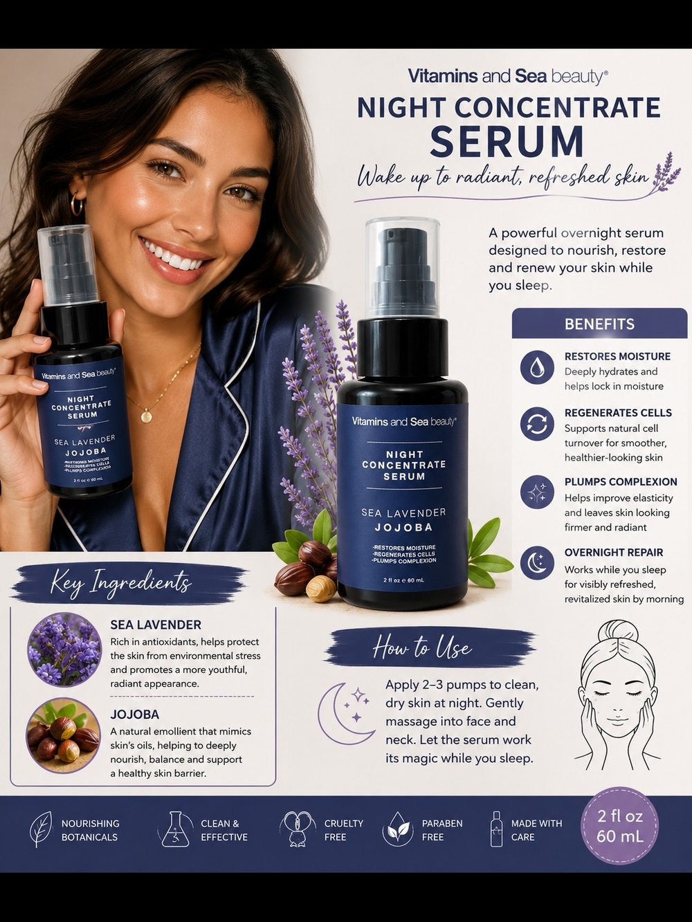 Night Concentrate Serum - Sea Lavender Jojoba (Purple)